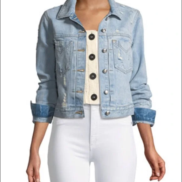 Derek Lam Jackets Coats Derek Lam Nico Distressed Crop Jean